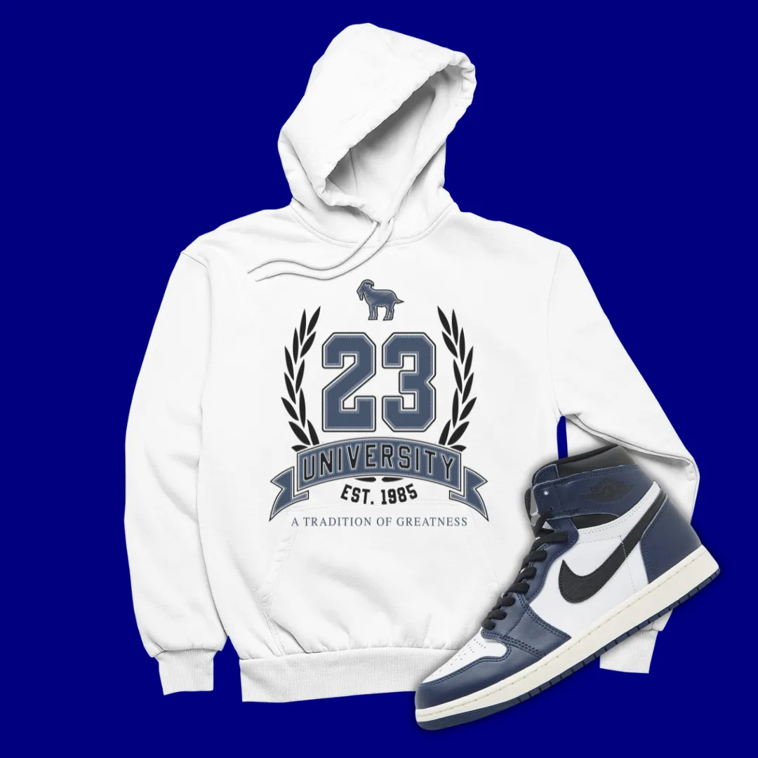 23 University Hoodie Matching Jordan 1 High OG Midnight Navy