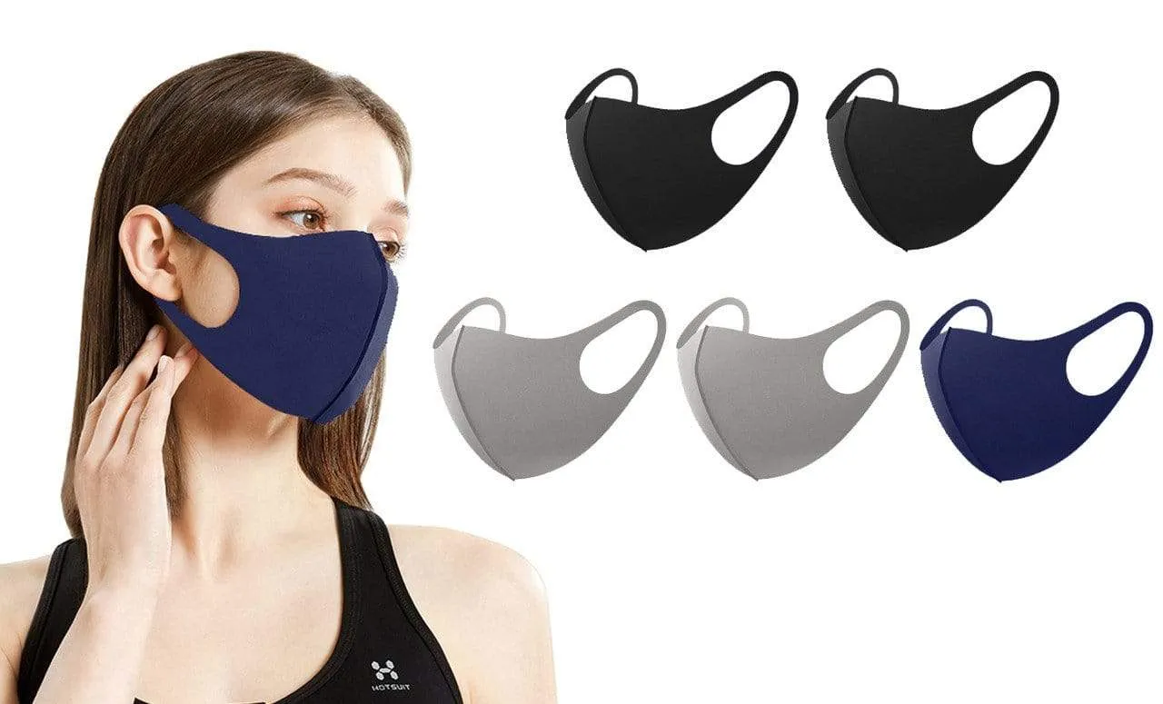 5 or 10-Pack Unisex Non-Medical Reusable Face Masks