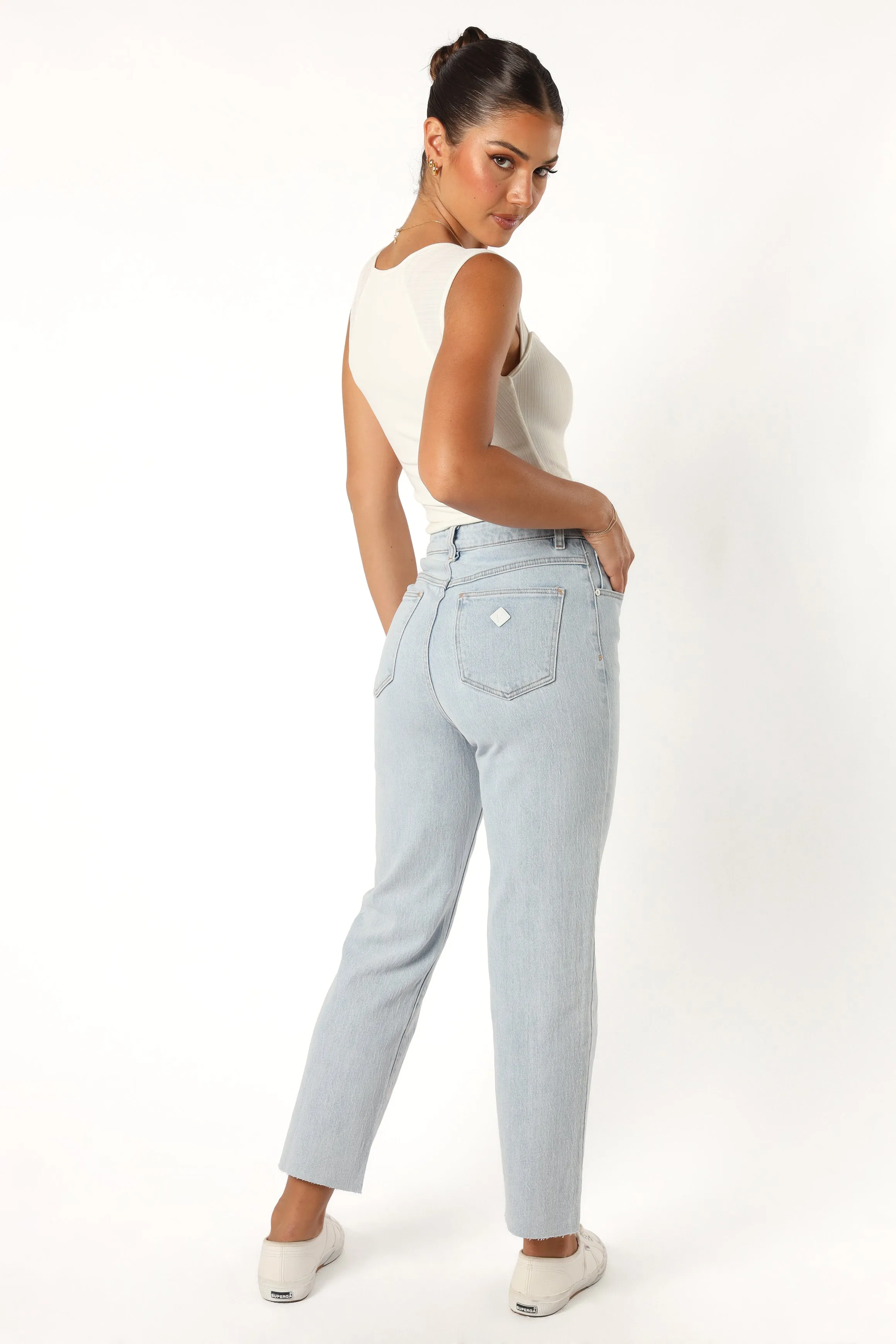 Abrand Venice Straight Jeans - Light Vintage Indigo