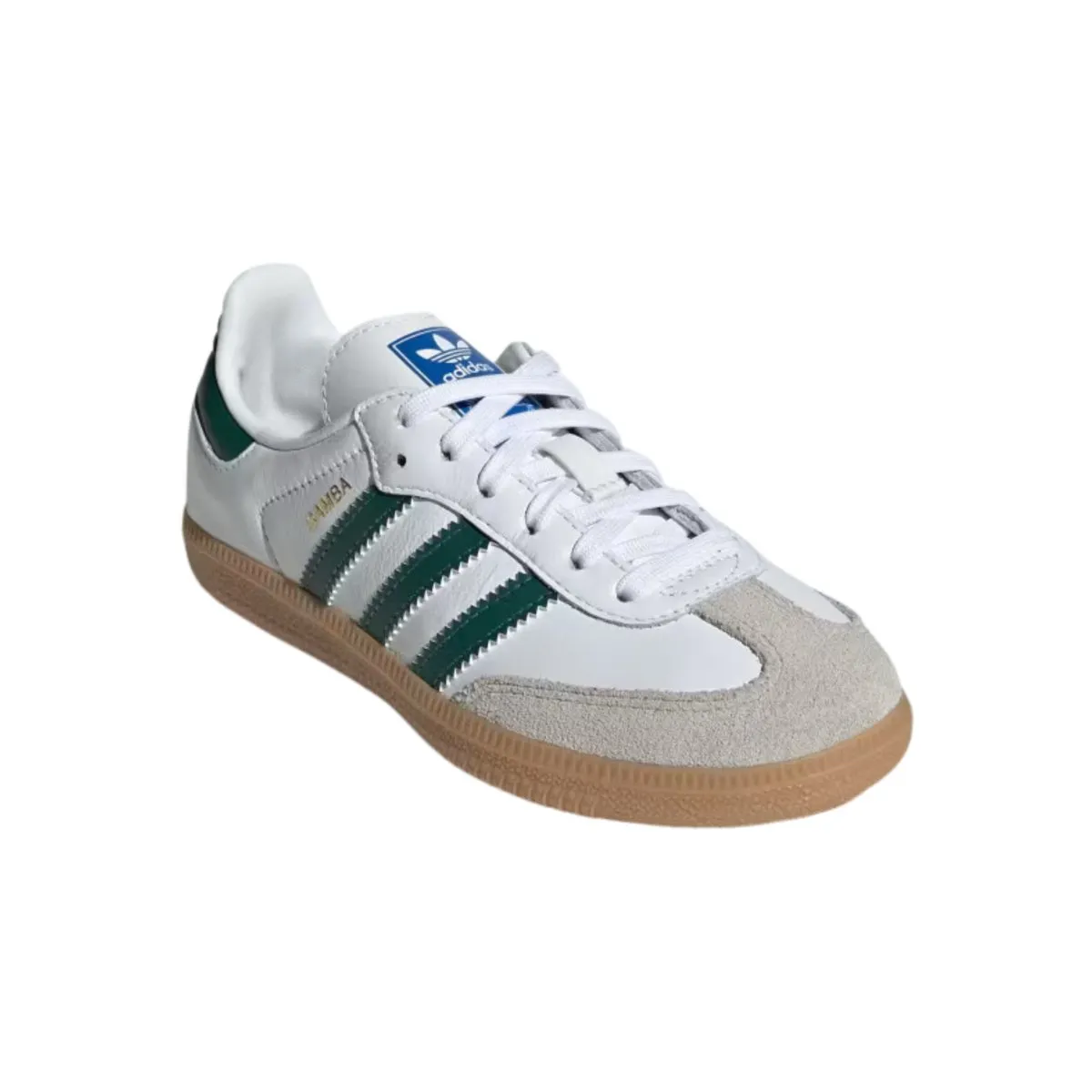 Adidas Boy's (Pre-School) Samba OG Cloud White/Collegiate Green/Gum