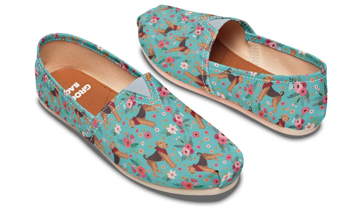 Airedale Terrier Flower Casual Shoe