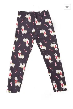 Alpaca Candy Canes Leggings - Kids