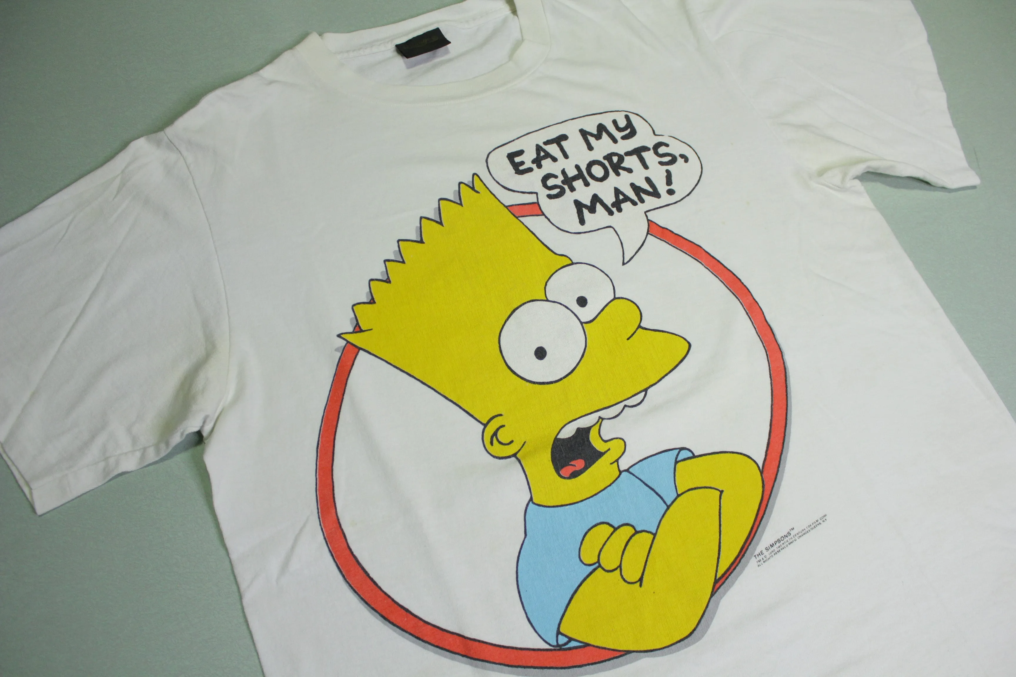 Bart Simpsons Eat My Shorts 1990 Vintage Changes Fox Single Stitch USA 90's T-Shirt