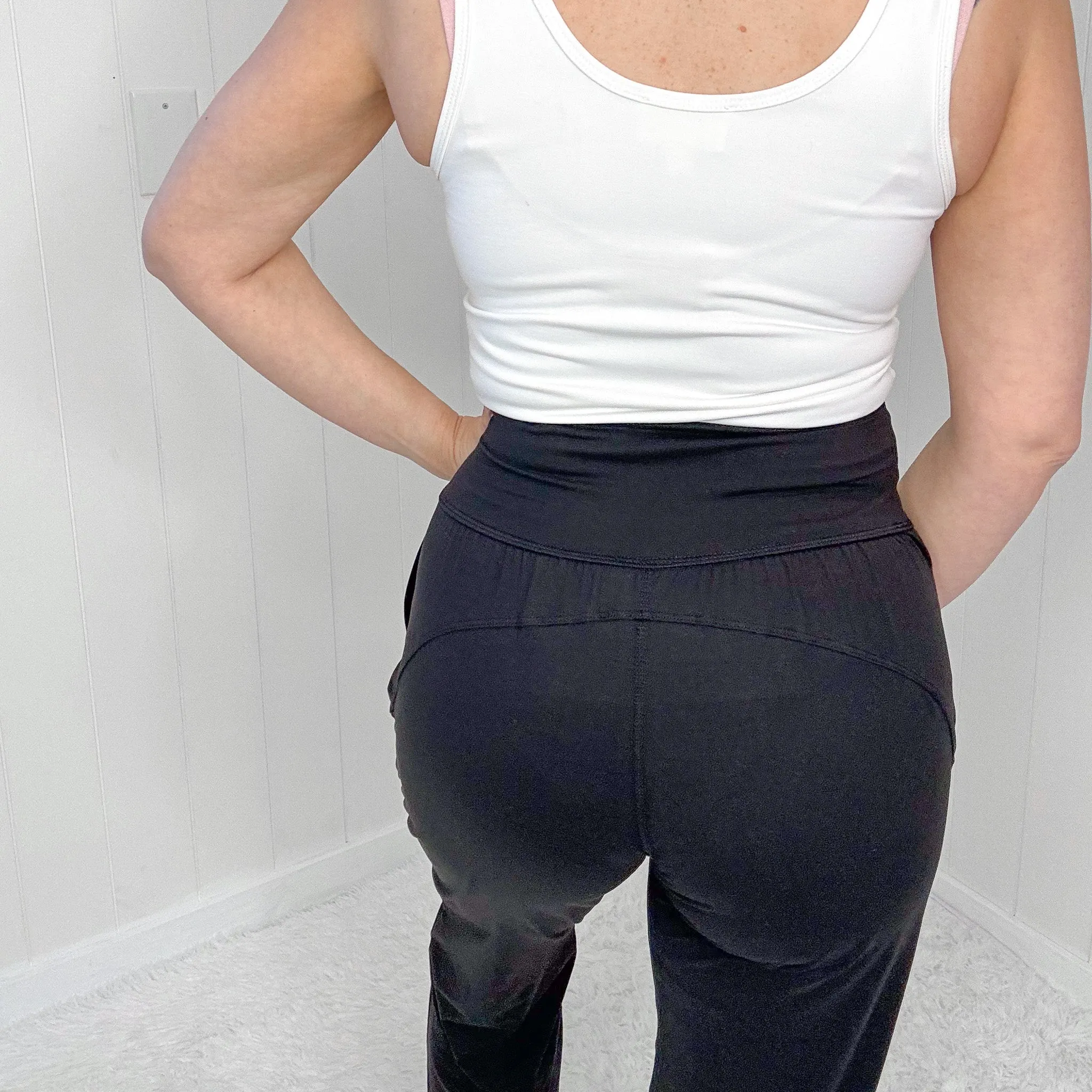 Black Butter Soft Jogger Yoga Pants with Pockets