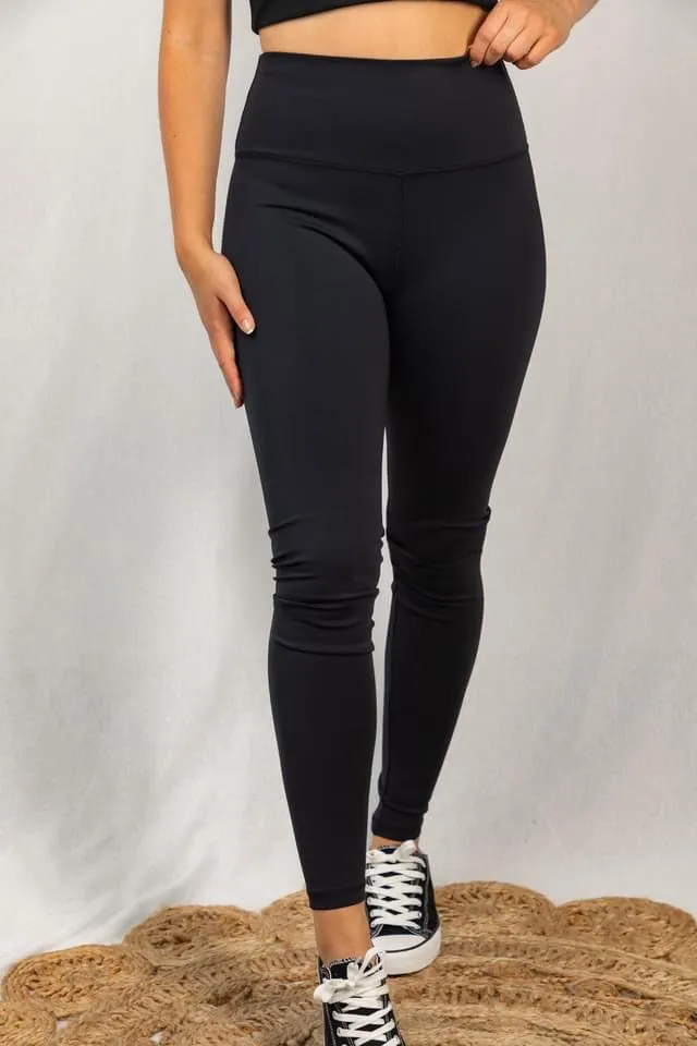 Black Ruched Leggings