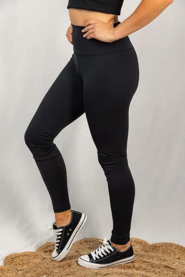 Black Ruched Leggings