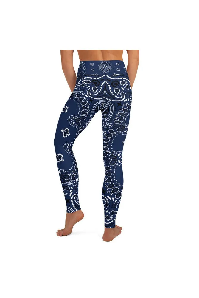 Blue Bandara Yoga Leggings