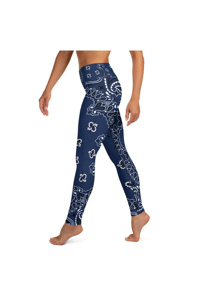 Blue Bandara Yoga Leggings