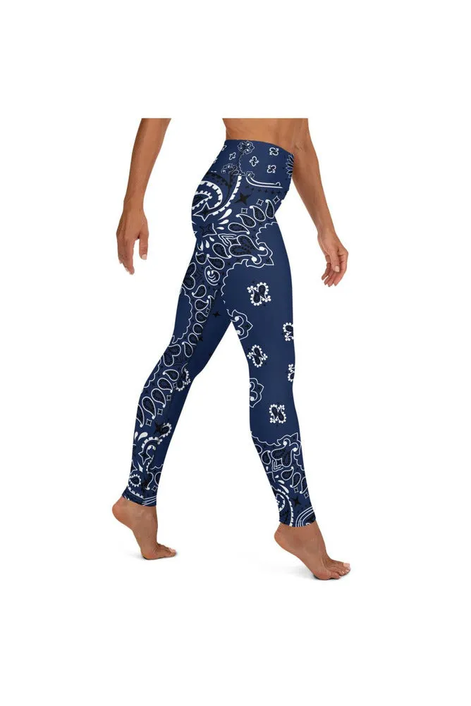 Blue Bandara Yoga Leggings