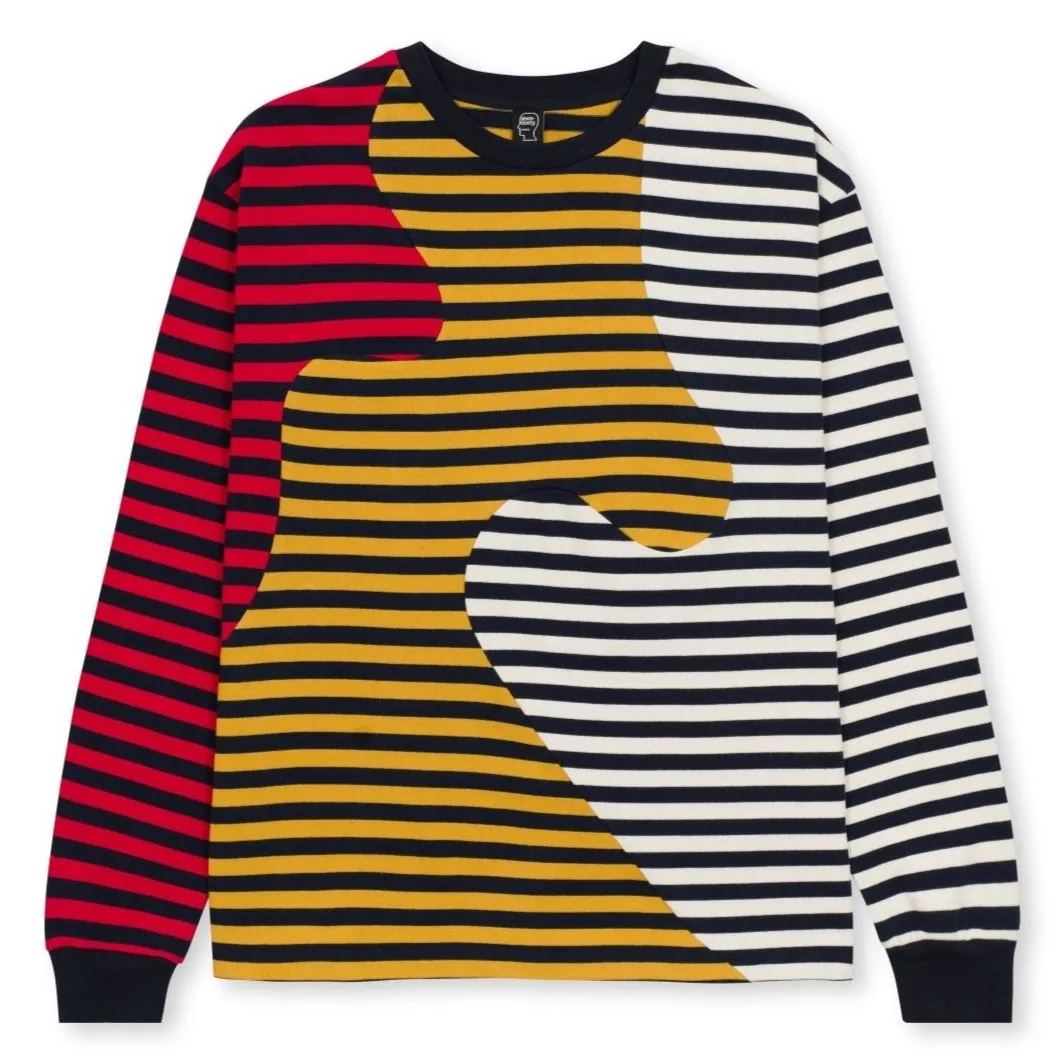 Brain Dead Organic Panelled Stripe LS T-Shirt