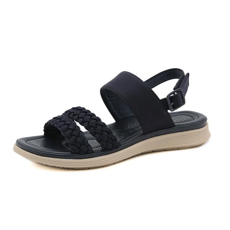 Casual Fabric Slip On Open Toe Sandals