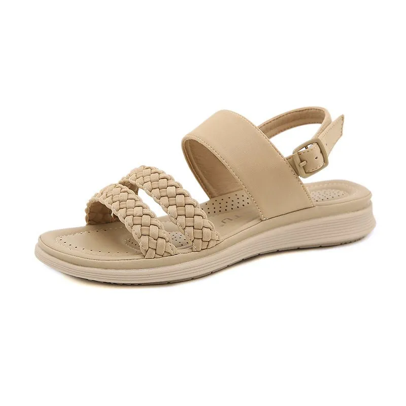 Casual Fabric Slip On Open Toe Sandals