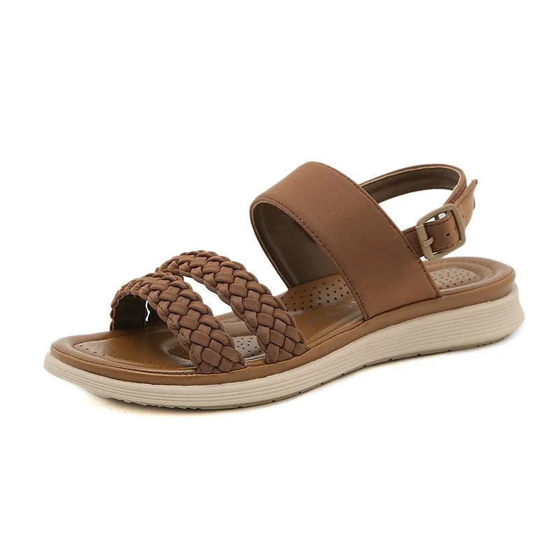 Casual Fabric Slip On Open Toe Sandals