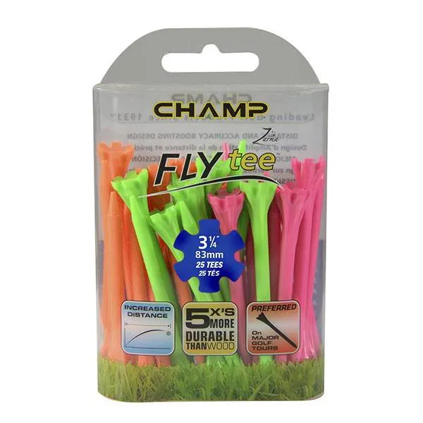 Champ Fly Tees 3.25 Plastic Golf Tees