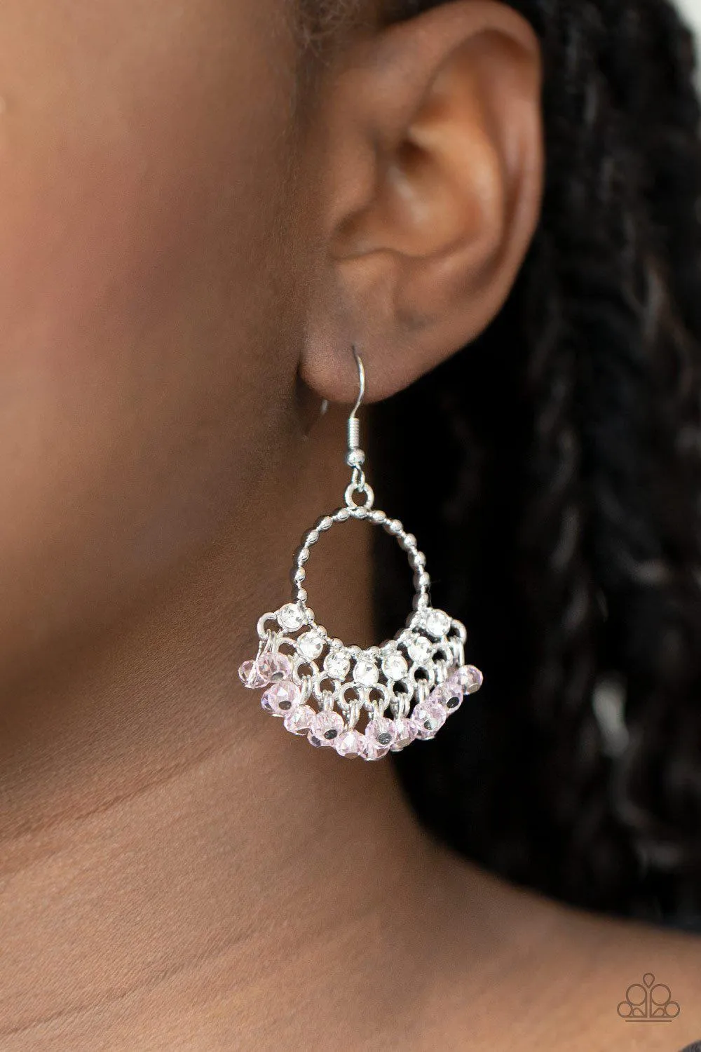 Charmingly Cabaret Pink Earrings - Paparazzi Accessories