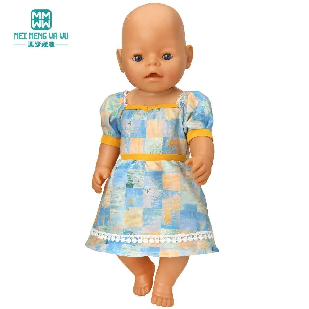 Clothes for doll Bow dress fit 18inch 43-45cm Baby Toy new born doll and American doll accessories