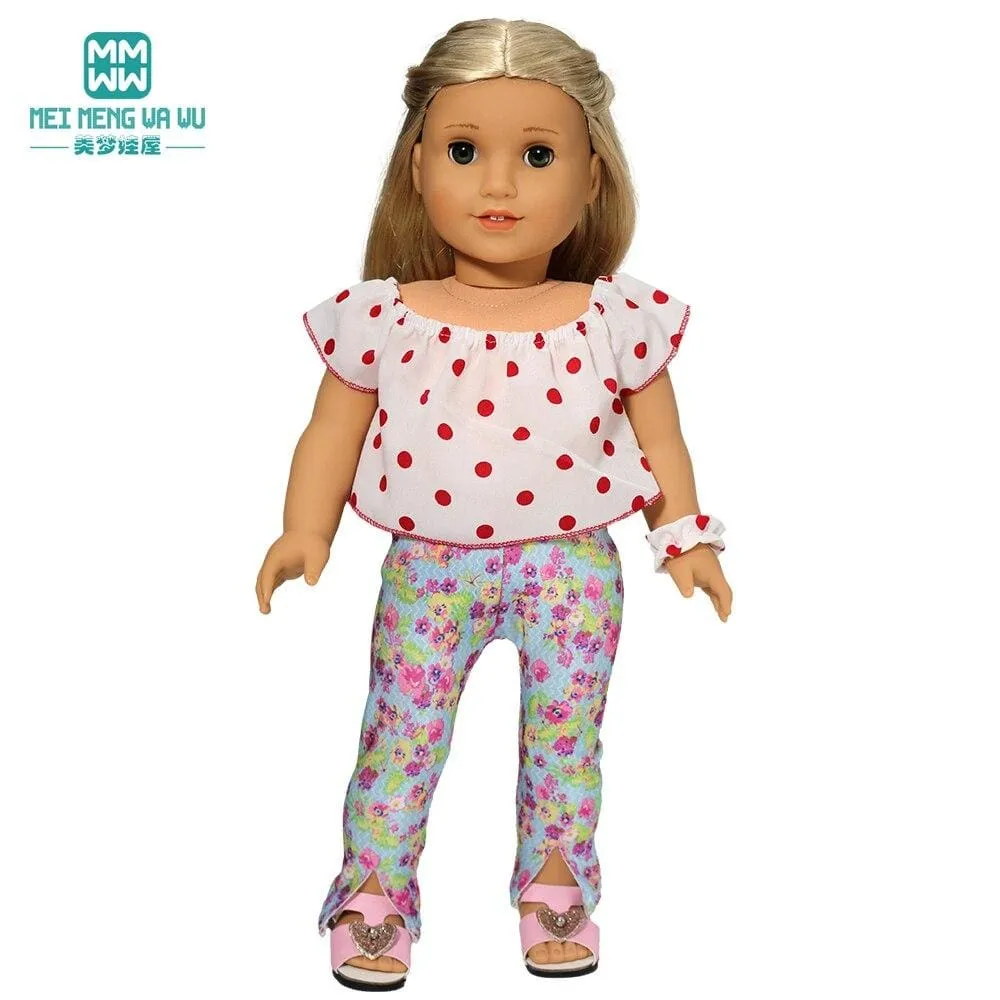 Clothes for doll Bow dress fit 18inch 43-45cm Baby Toy new born doll and American doll accessories