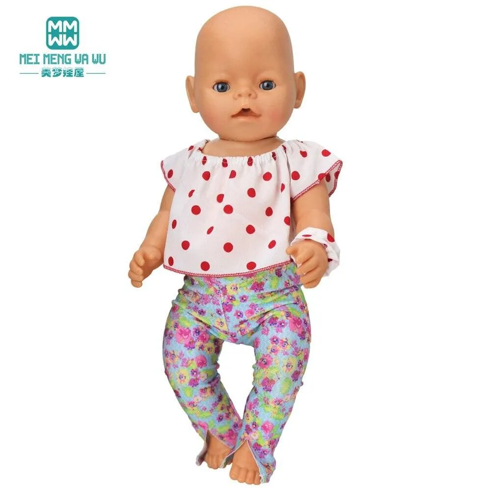 Clothes for doll Bow dress fit 18inch 43-45cm Baby Toy new born doll and American doll accessories