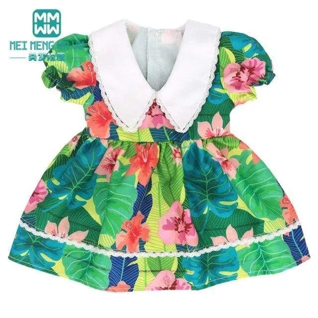 Clothes for doll Bow dress fit 18inch 43-45cm Baby Toy new born doll and American doll accessories