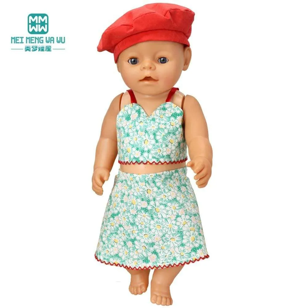 Clothes for doll Bow dress fit 18inch 43-45cm Baby Toy new born doll and American doll accessories