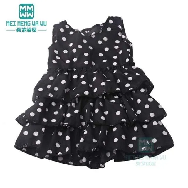 Clothes for doll Bow dress fit 18inch 43-45cm Baby Toy new born doll and American doll accessories