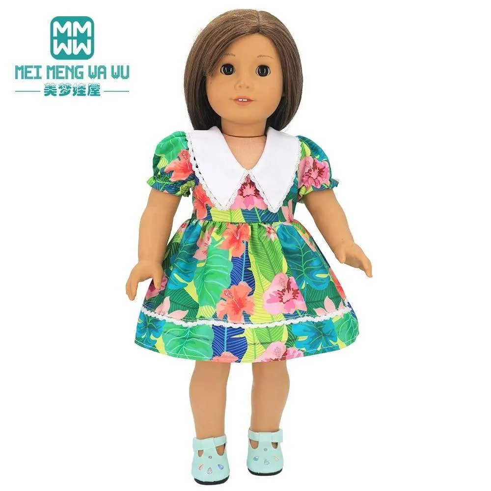 Clothes for doll Bow dress fit 18inch 43-45cm Baby Toy new born doll and American doll accessories