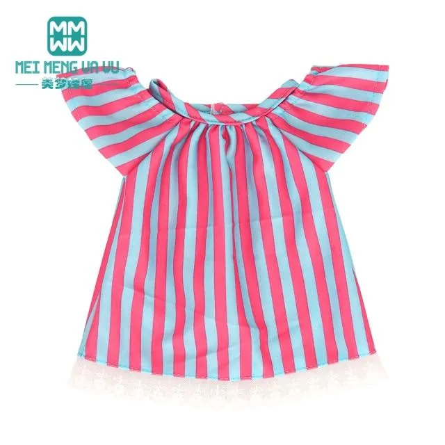 Clothes for doll Bow dress fit 18inch 43-45cm Baby Toy new born doll and American doll accessories