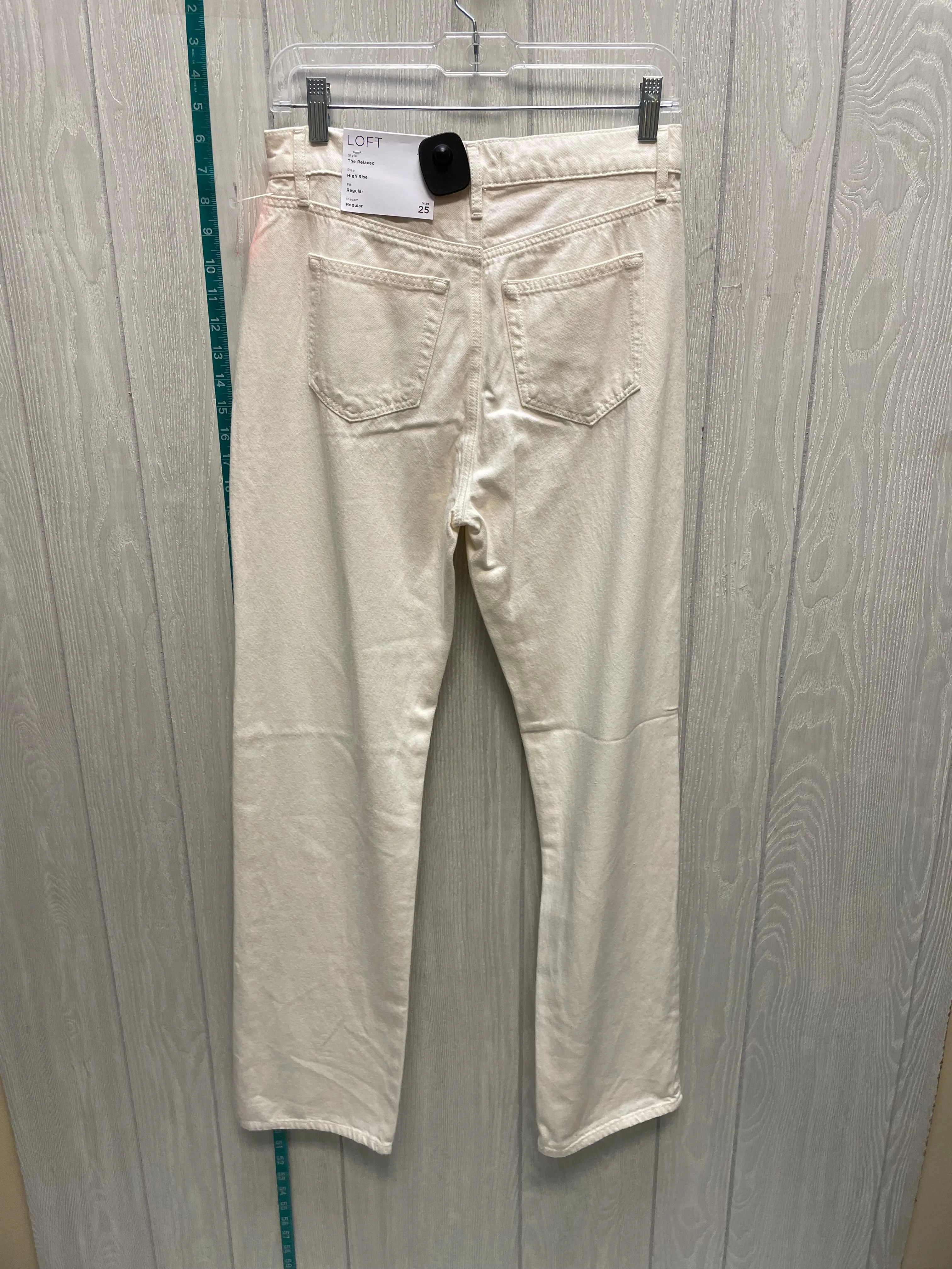 Cream Jeans Boyfriend Loft, Size 2