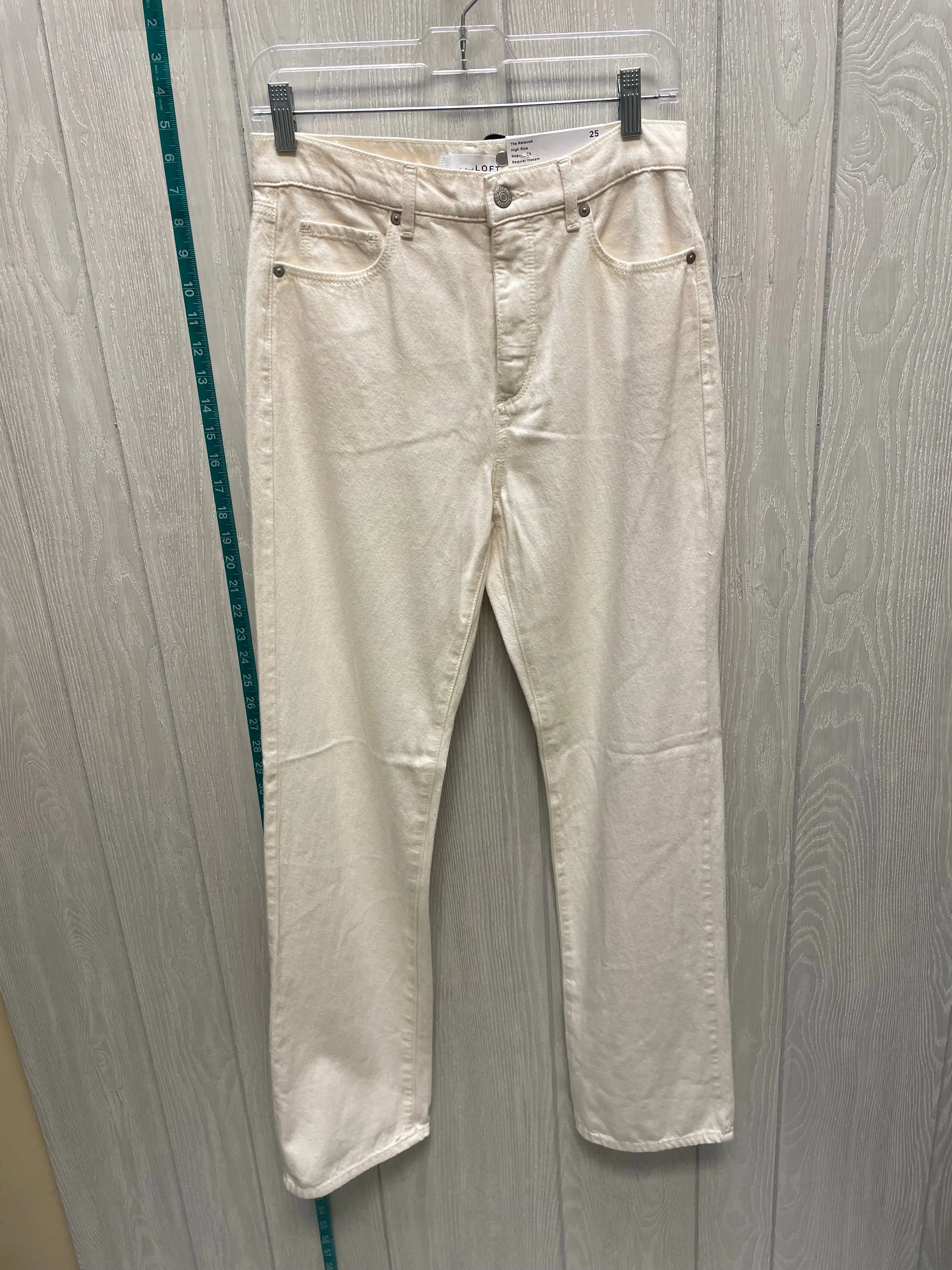 Cream Jeans Boyfriend Loft, Size 2