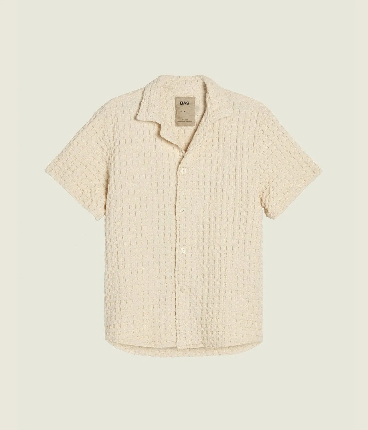 CUBA WAFFLE SHIRT - ECRU