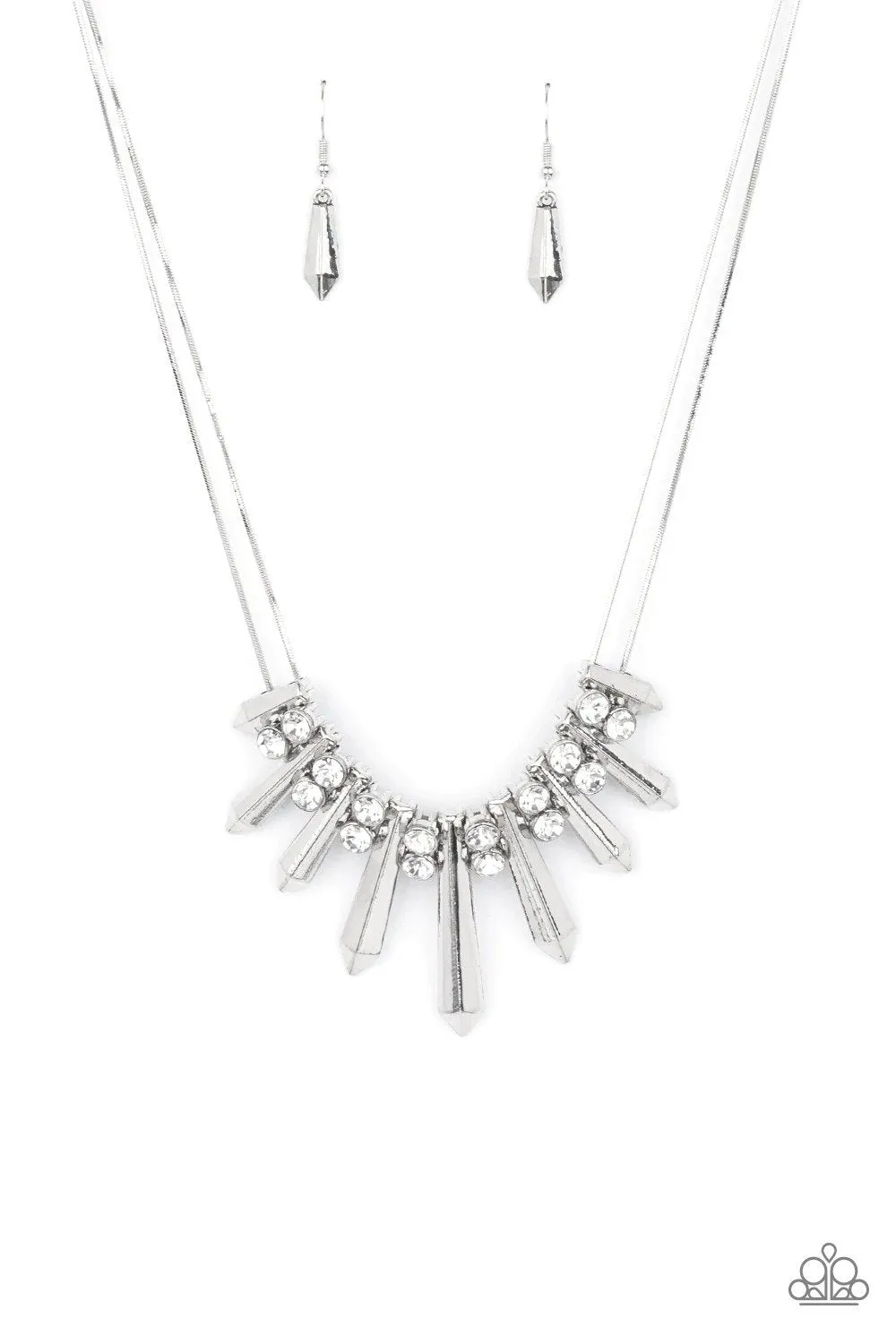 Dangerous Dazzle White Necklace - Paparazzi Accessories