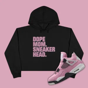 Dope Mom Sneakerhead Crop Hoodie Matching Jordan 4 Orchid