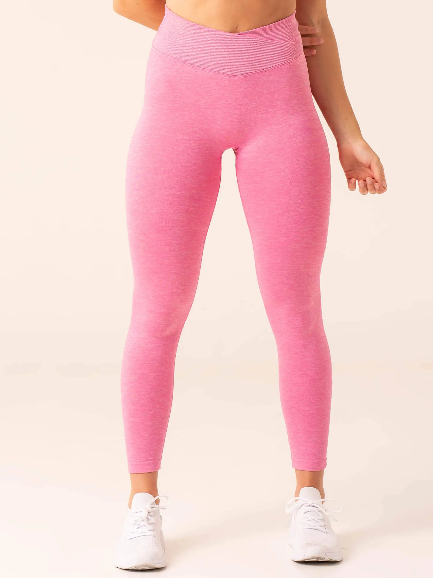 Focus Scrunch Seamless Leggings - Hot Pink Marl