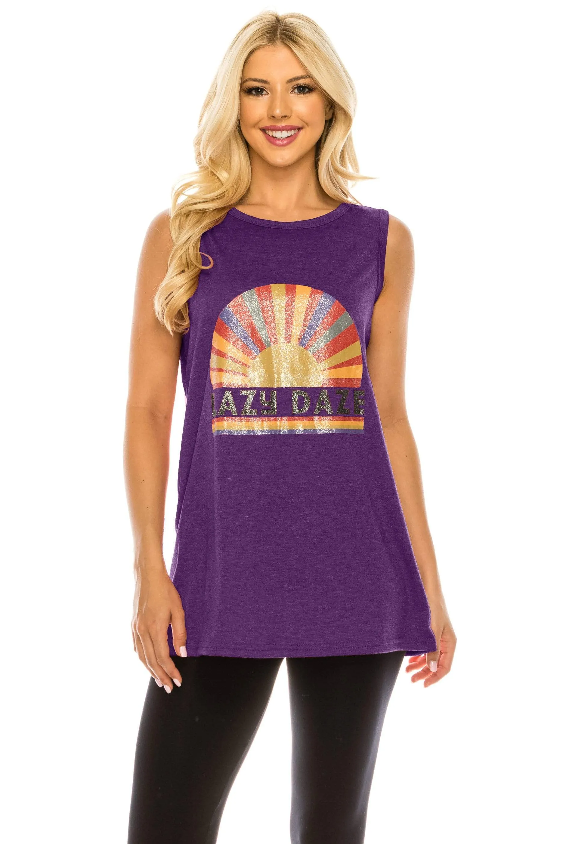 Haute Edition Women's Lazy Loose Fit Tank top. Plus size available