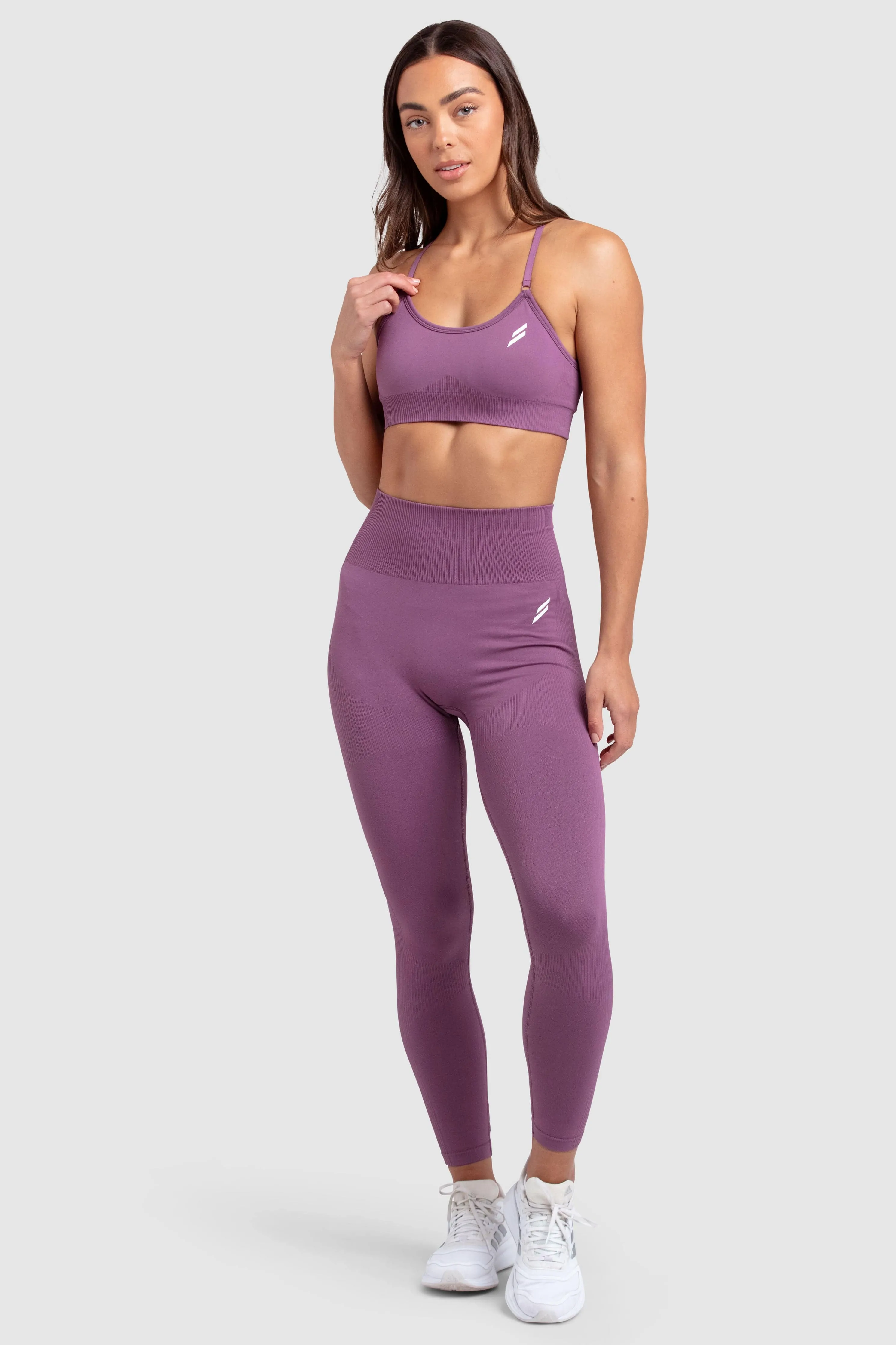 Impact Solid Leggings - Mauve Purple