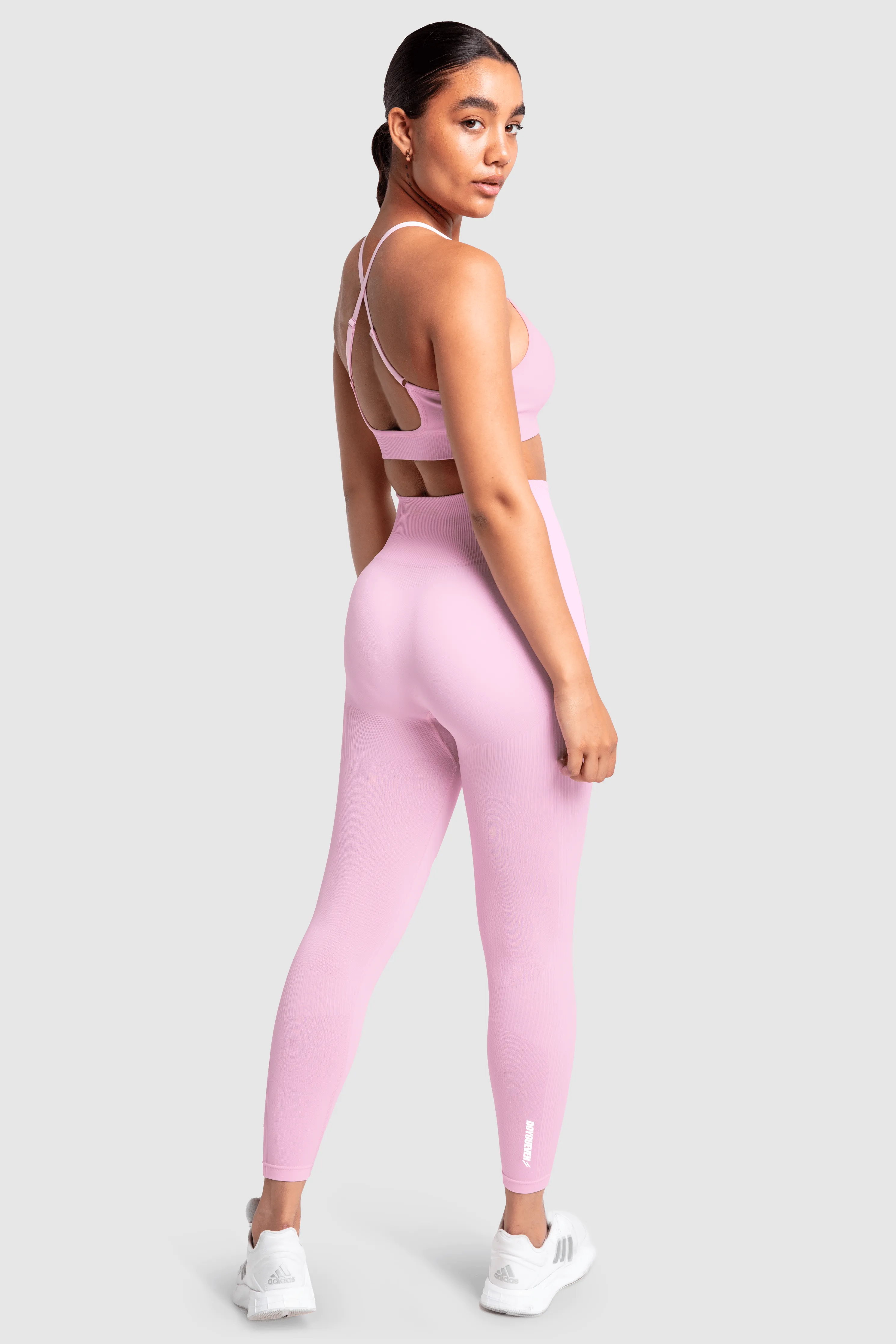 Impact Solid Leggings - Pastel Pink