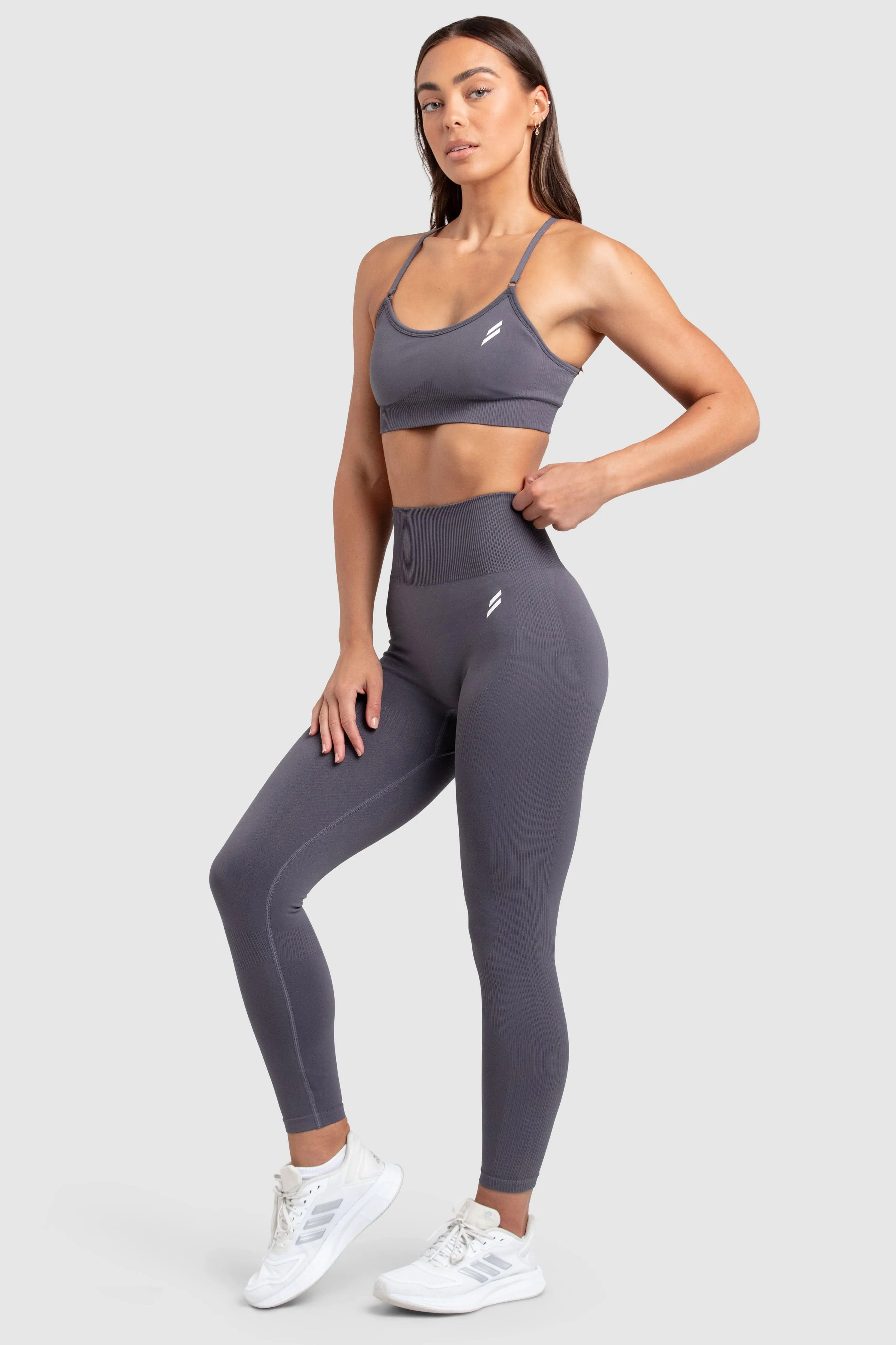 Impact Solid Leggings - Storm Grey