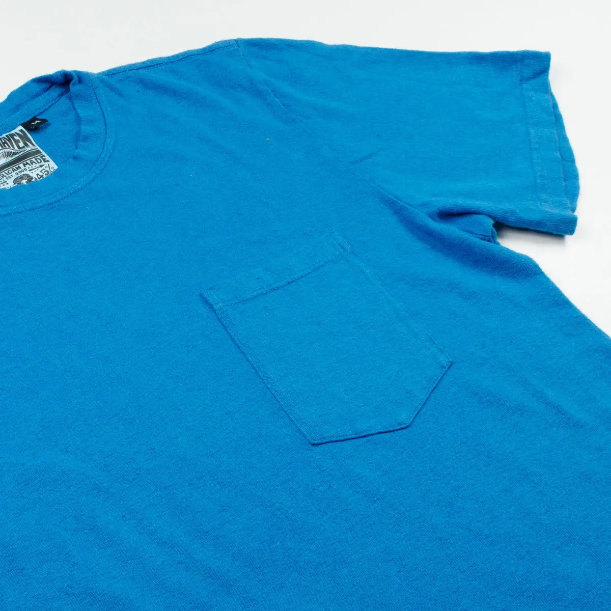 Jungmaven - Baja Pocket Hemp T-shirt 55/45 (7 oz) - Agean Sea Blue