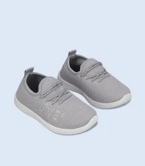 KG0087-GREY-Girls Casual Sneakers