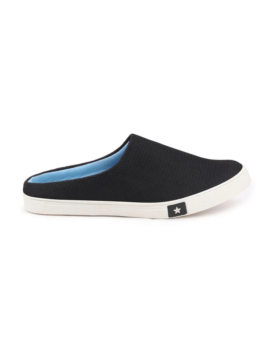 Men Black Casual Canvas Slip-On Shoes