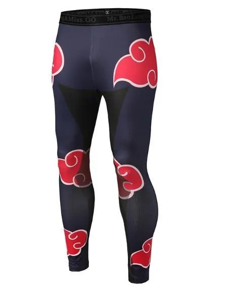 Men's Naruto 'Akatsuki' Leggings Compression Spats