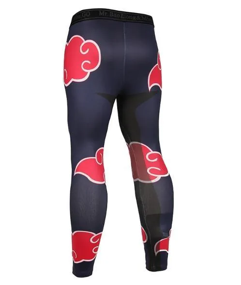 Men's Naruto 'Akatsuki' Leggings Compression Spats