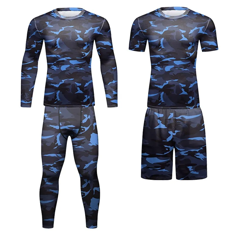 Men's Winter Camouflage 4 Piece Elite Compression Set