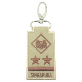 MINI SAF RANK KEYCHAIN - ME9 (KHAKI) (NEW)