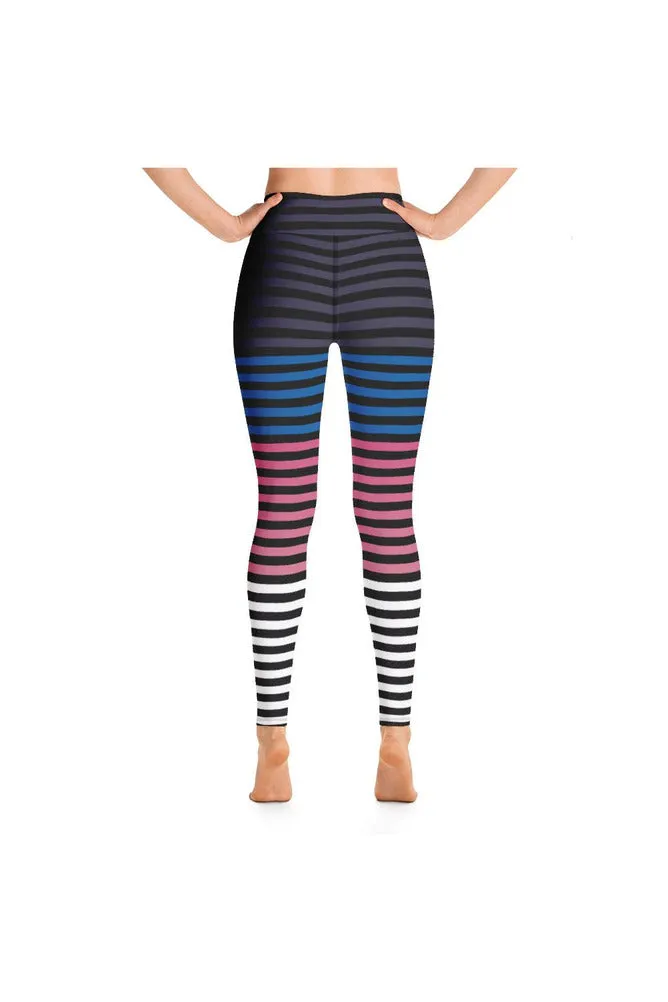 Multi-Colored Stripes Yoga Leggings