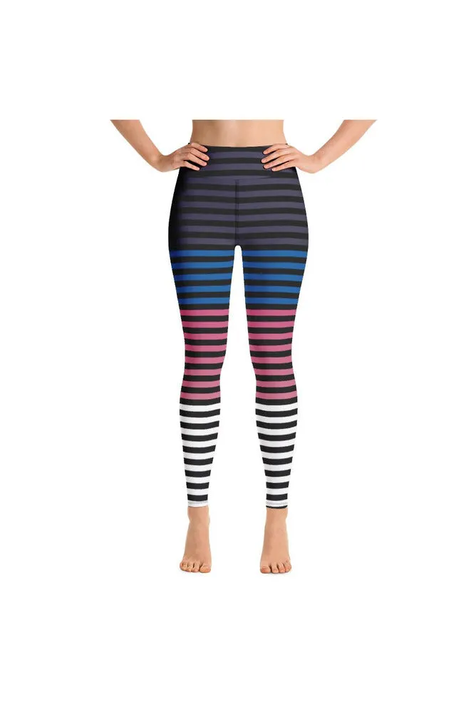 Multi-Colored Stripes Yoga Leggings