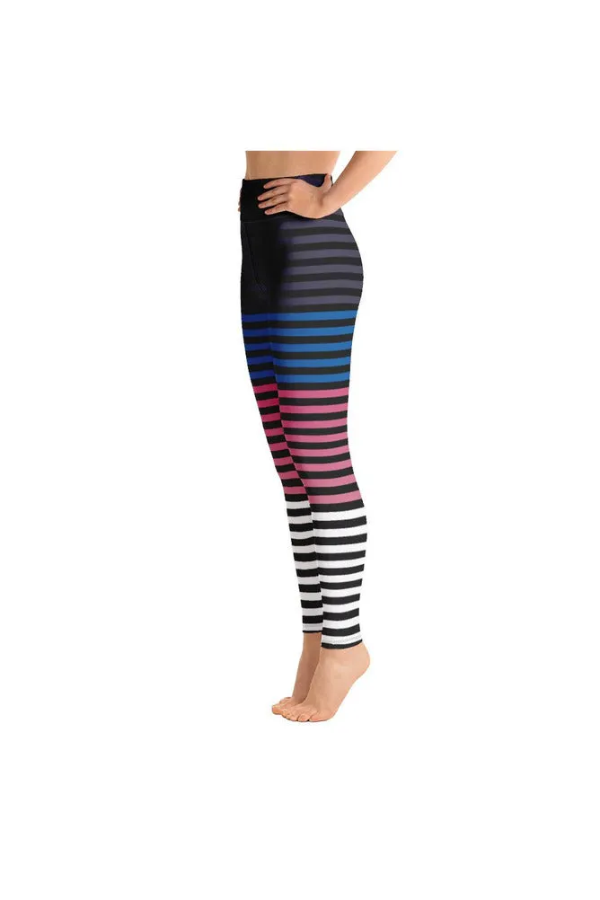 Multi-Colored Stripes Yoga Leggings