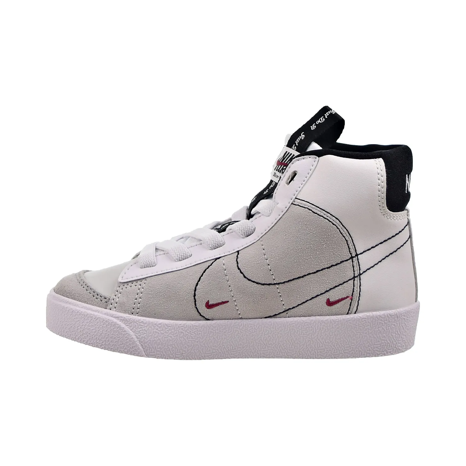 Nike Blazer Mid '77 SE (PS) Little Kids' Shoes White-Rush Maroon