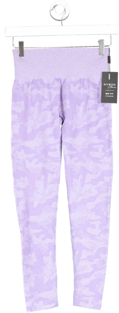 NVGTN Navi Purple Camo Seamless Leggings UK S