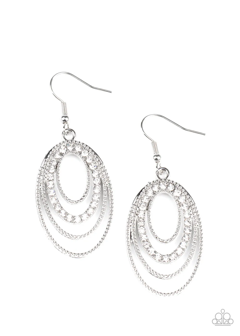 Paparazzi Accessories - Date Night Diva - White Earrings